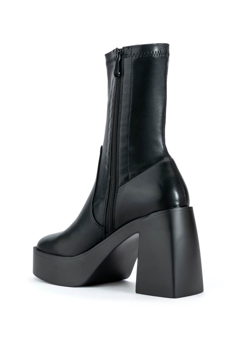 Sisoras AZALEA WANG DANIELLE CHUNKY BOOTIE WITH 4 WAY STRETCH IN BLACK STRETCH
