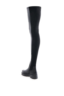 Sisoras AZALEA WANG HAYDEE BLACK OVER THE KNEE SUEDE AND PU BOOT