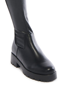 Sisoras AZALEA WANG HAYDEE BLACK OVER THE KNEE SUEDE AND PU BOOT