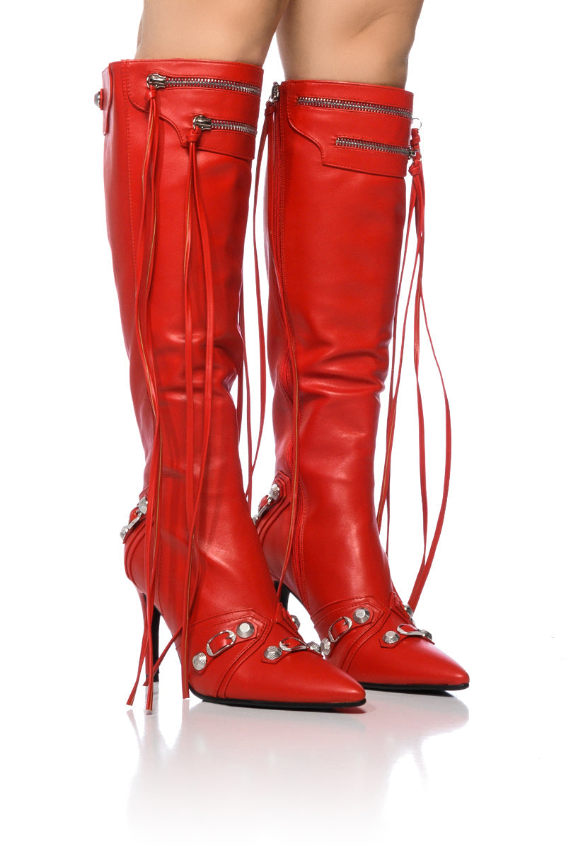 Sisoras AZALEA WANG MAEVE STILETTO BOOT IN RED
