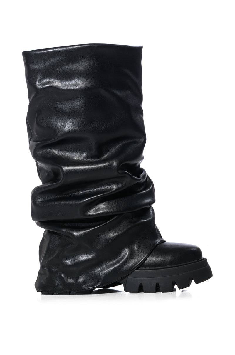 Sisoras AZALEA WANG MATE BLACK RUCHED BOOT