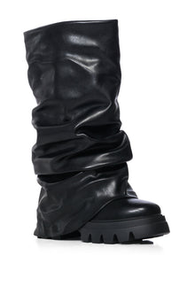 Sisoras AZALEA WANG MATE BLACK RUCHED BOOT
