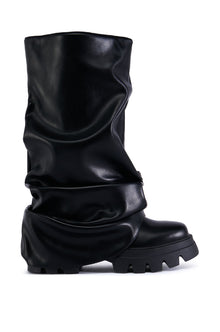Sisoras AZALEA WANG MATE BLACK RUCHED BOOT