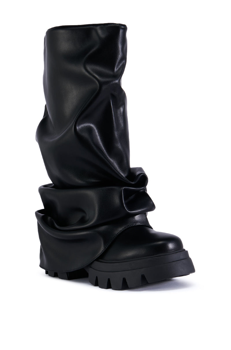 Sisoras AZALEA WANG MATE BLACK RUCHED BOOT