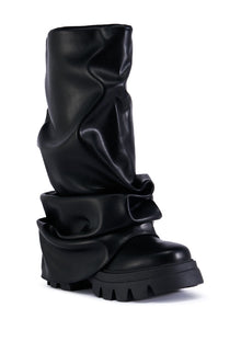 Sisoras AZALEA WANG MATE BLACK RUCHED BOOT