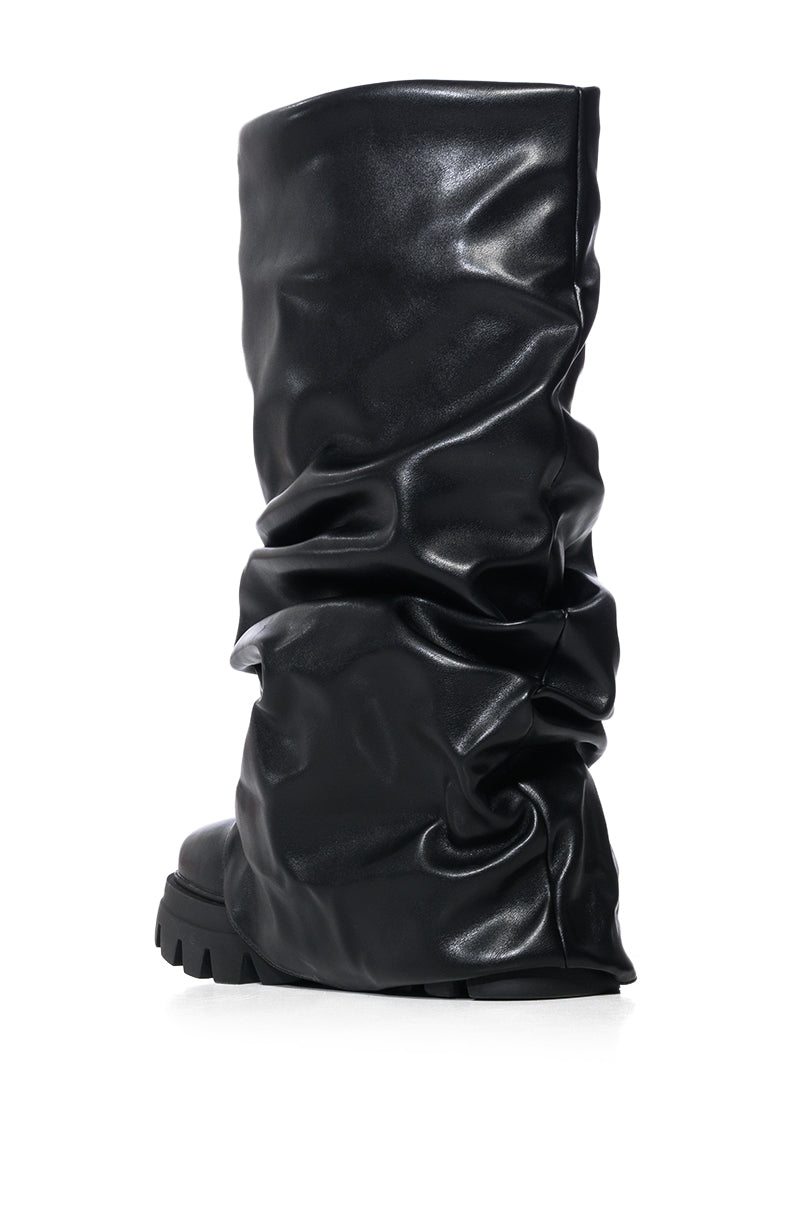 Sisoras AZALEA WANG MATE BLACK RUCHED BOOT