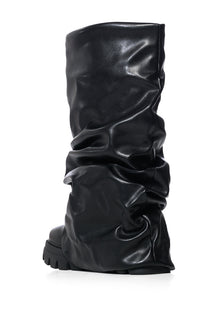 Sisoras AZALEA WANG MATE BLACK RUCHED BOOT