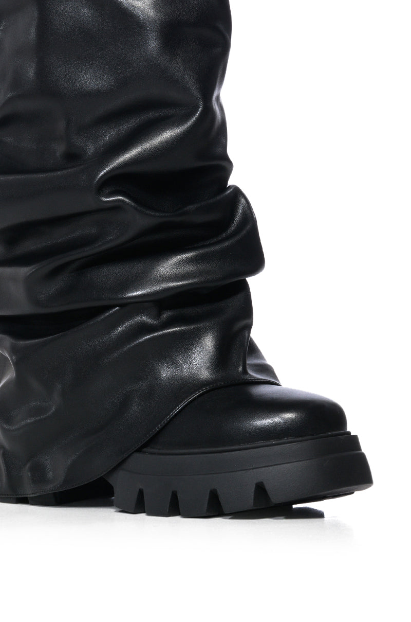 Sisoras AZALEA WANG MATE BLACK RUCHED BOOT