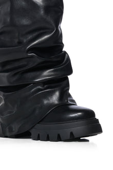 Sisoras AZALEA WANG MATE BLACK RUCHED BOOT