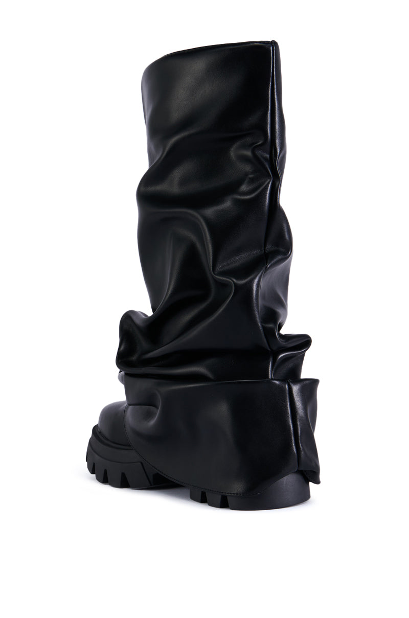 Sisoras AZALEA WANG MATE BLACK RUCHED BOOT