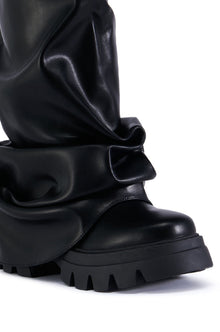 Sisoras AZALEA WANG MATE BLACK RUCHED BOOT