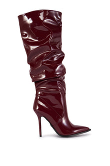 Sisoras AZALEA WANG MITICA BURGUNDY PATENT SLOUCH BOOT