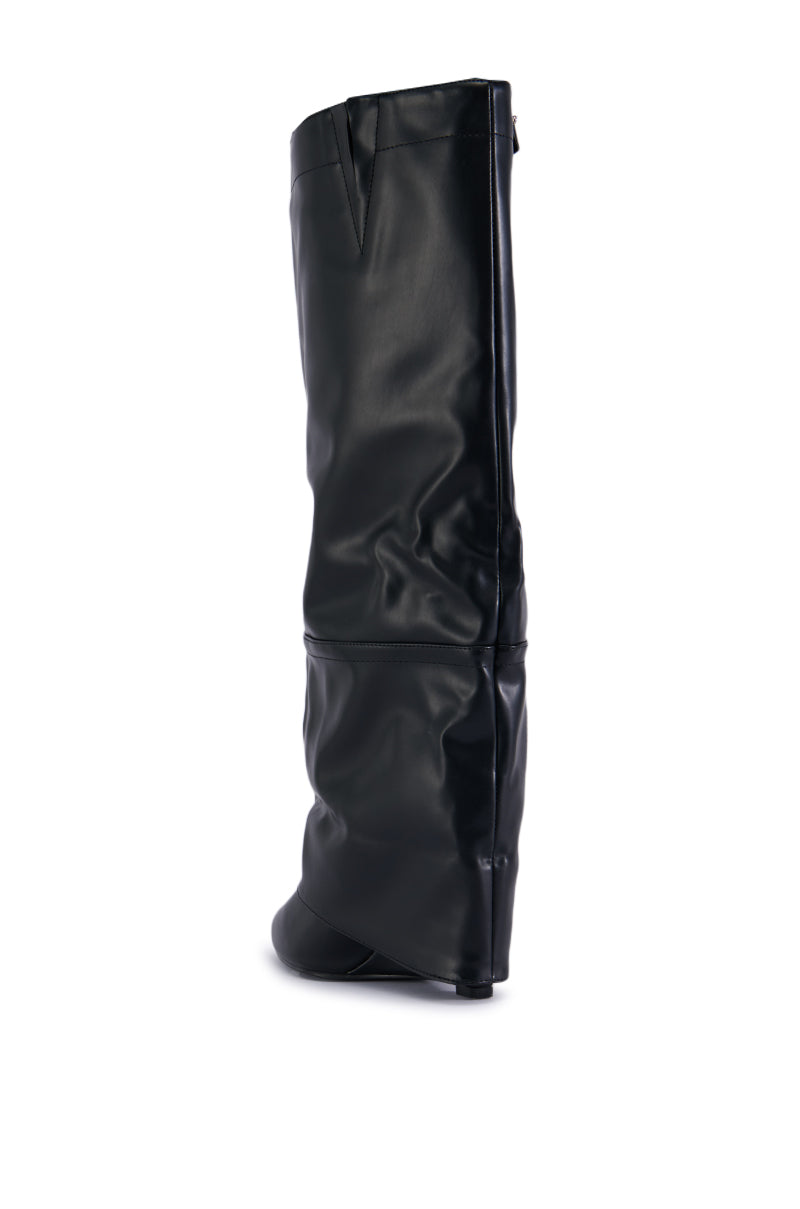 Sisoras AZALEA WANG RAILAY BLACK KNEE HIGH WEDGE BOOT