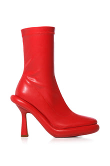 Sisoras AZALEA WANG TARROW STILETTO PU BOOTIE IN RED