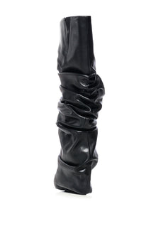 Sisoras AZALEA WANG ZUMMA BLACK RUCHED WEDGE BOOT