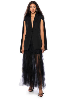 BLAZER CAPE IN BLACK