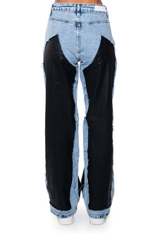 Sisoras DREAM ON COATED DENIM MID RISE STRAIGHT LEG JEANS