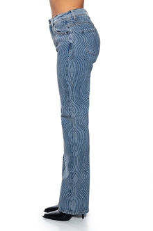 Sisoras EFFORTLESS GLAM RHINESTONE STRAIGHT LEG JEAN