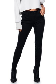 FLEX-FIT HIGH WAISTED SUPER STRETCHY SKINNY JEANS IN BLACK