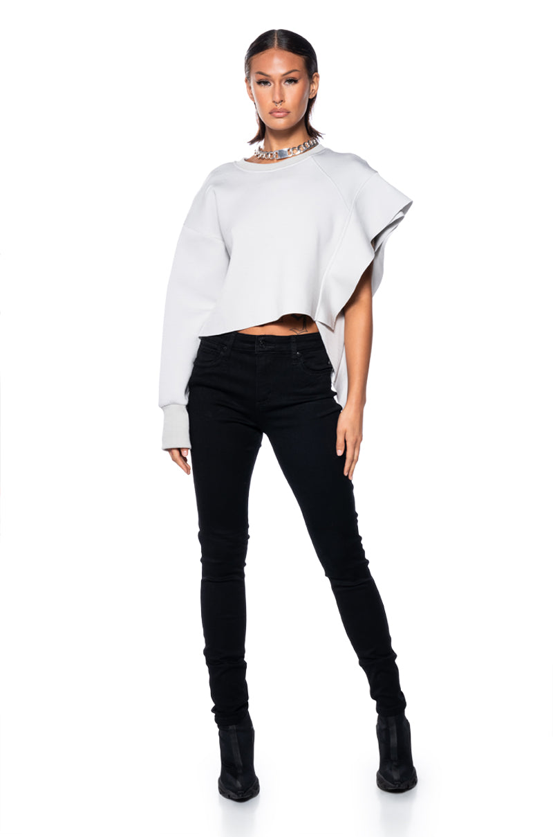 FLEX-FIT HIGH WAISTED SUPER STRETCHY SKINNY JEANS IN BLACK