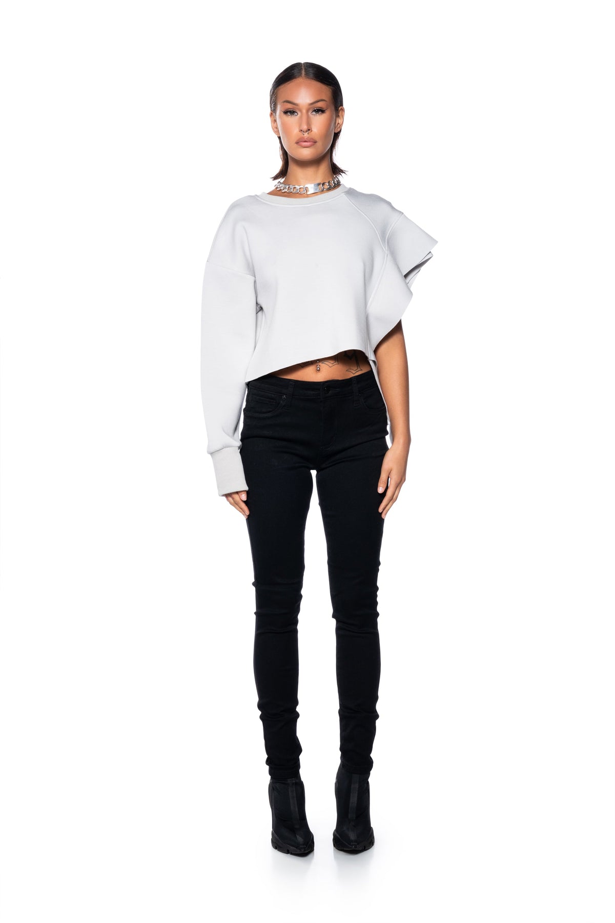 FLEX-FIT HIGH WAISTED SUPER STRETCHY SKINNY JEANS IN BLACK