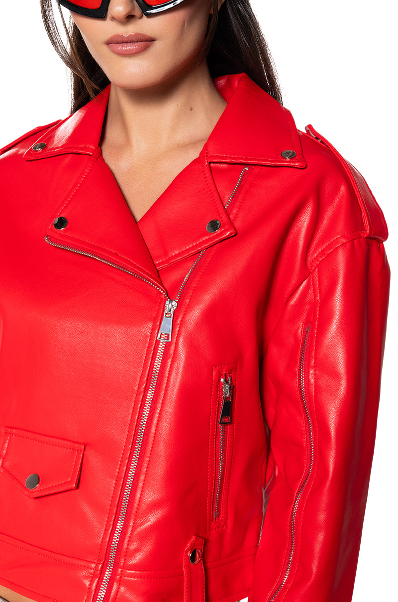 Sisoras NEW AUSSY PU MOTO JACKET
