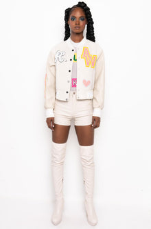 OKAY TONAL VARSITY BOMBER