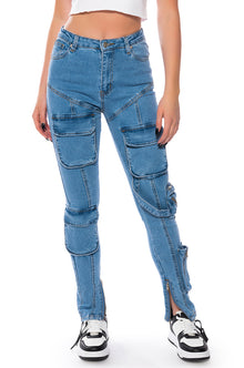 Sisoras ONE STEP AT A TIME SKINNY CARGO JEANS