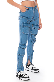 Sisoras ONE STEP AT A TIME SKINNY CARGO JEANS