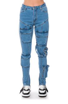 Sisoras ONE STEP AT A TIME SKINNY CARGO JEANS