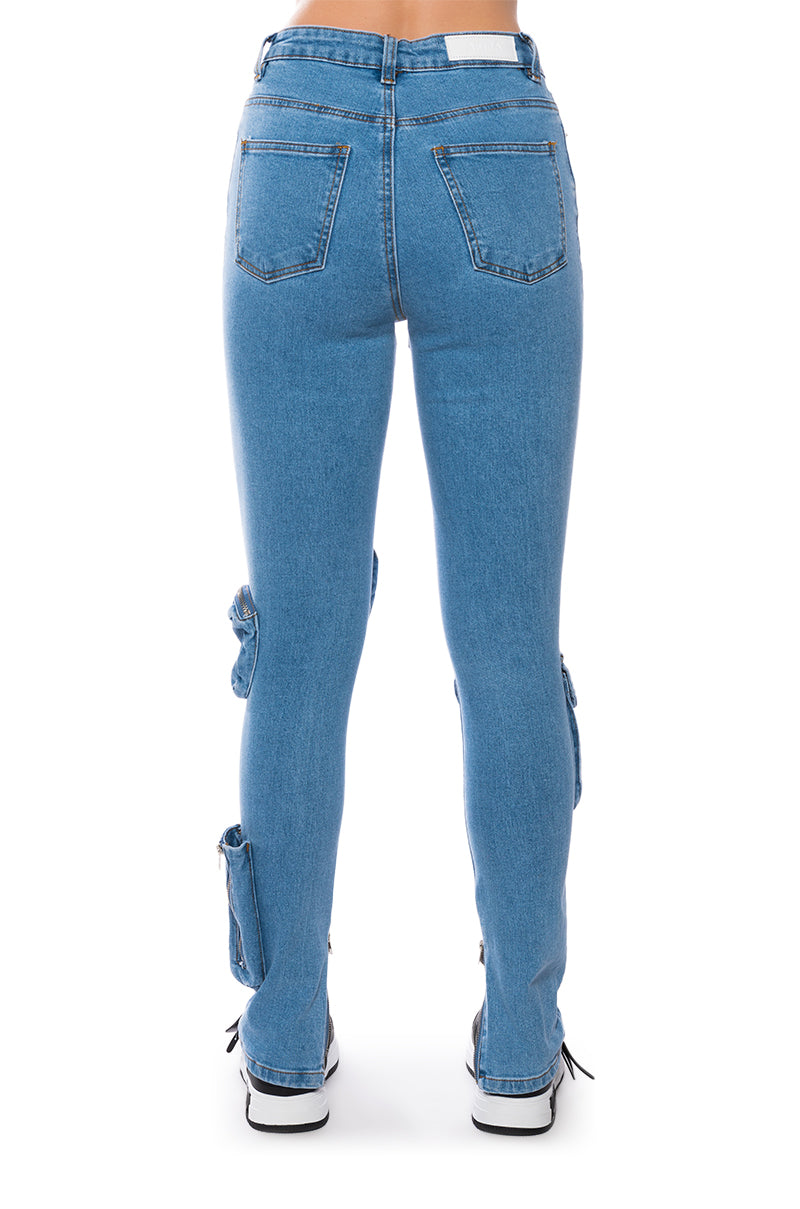 Sisoras ONE STEP AT A TIME SKINNY CARGO JEANS