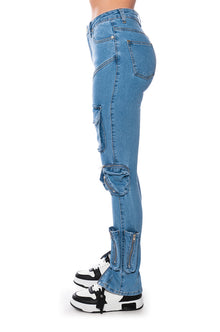 Sisoras ONE STEP AT A TIME SKINNY CARGO JEANS