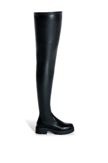 Sisoras **SLIM FIT** AZALEA WANG SURGICAL FLATFORM BOOT IN STRETCH PU