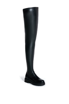 Sisoras **SLIM FIT** AZALEA WANG SURGICAL FLATFORM BOOT IN STRETCH PU