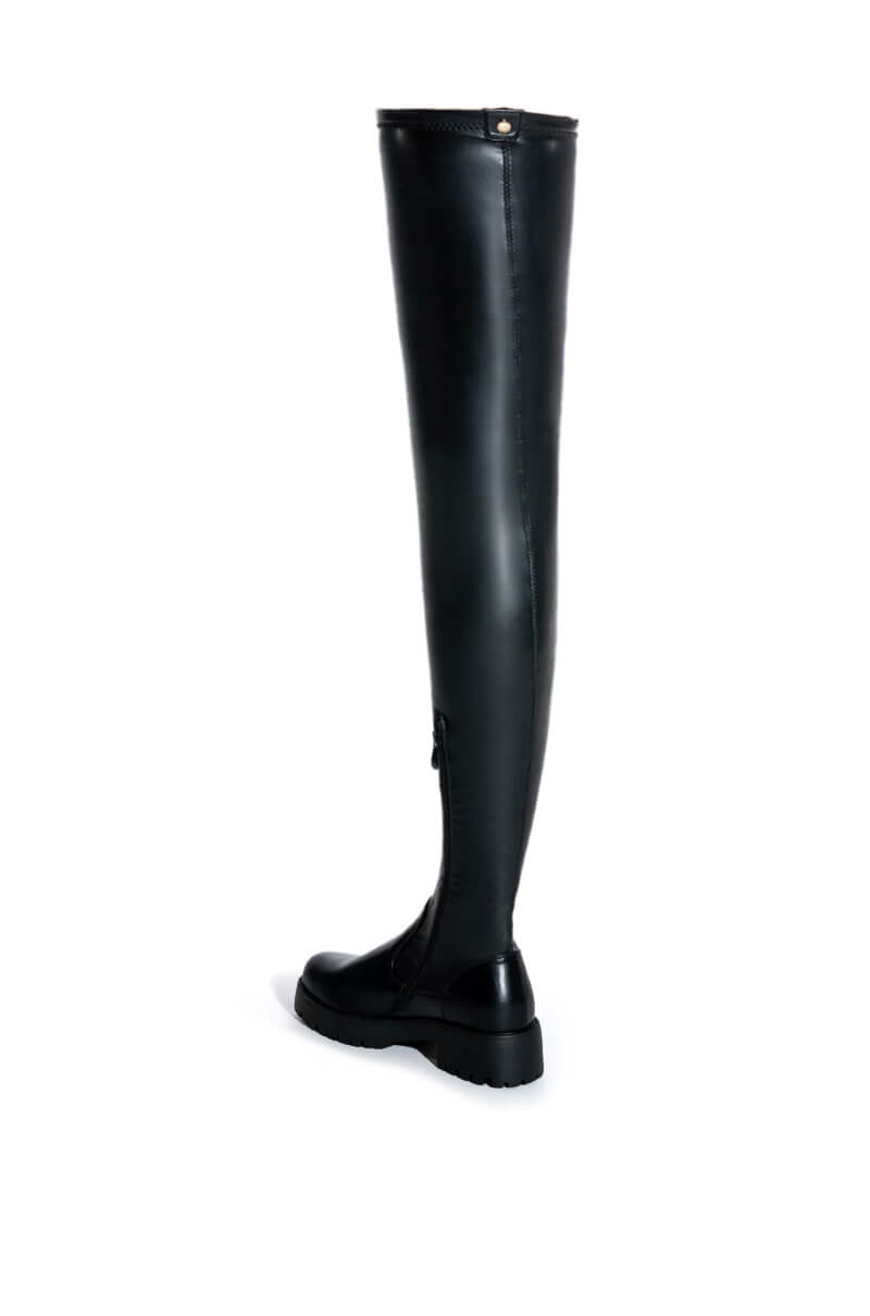 Sisoras **SLIM FIT** AZALEA WANG SURGICAL FLATFORM BOOT IN STRETCH PU
