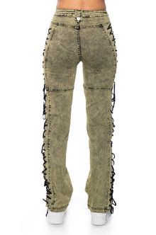 STAND OUT LACED UP JEANS