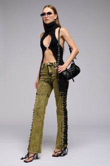 STAND OUT LACED UP JEANS