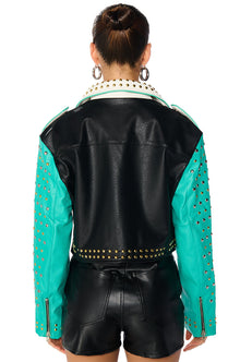 WILD WEST STUDDED MOTO JACKET